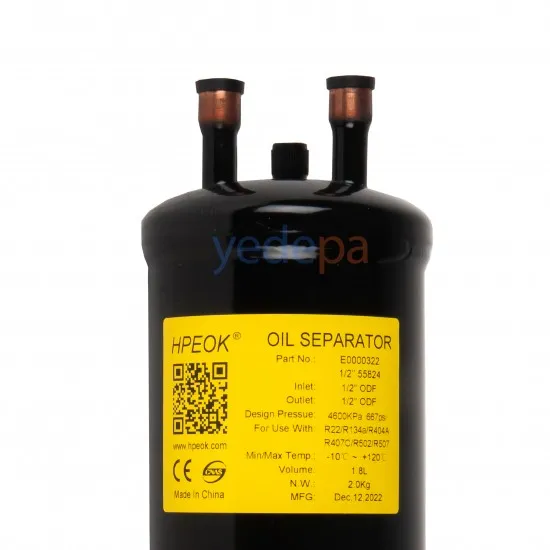 1/2" HPEOK Soğutma Sistem Kompresör Yağ Ayırıcı (Yağ Seperatörü)