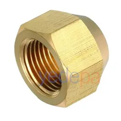 3/8 Klima Borusu Bağlantı Rakoru - Flanşlı, Dövme Pirinç