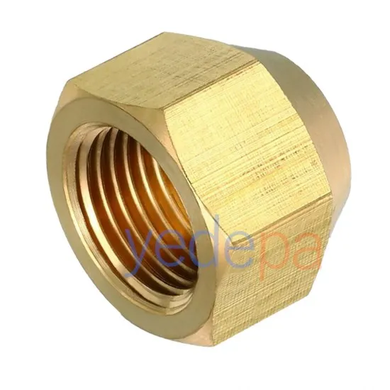 3/8 Klima Borusu Bağlantı Rakoru - Flanşlı, Dövme Pirinç