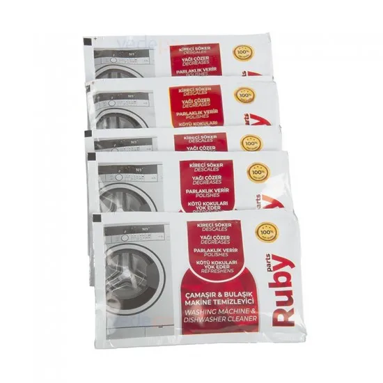 Ruby Parts Çamaşır Ve Bulaşık Makinesi Temizleme Tozu (5X40 Gr)