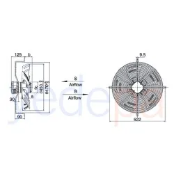 Weiguang 450 mm Üfleyici Aksiyel Fan UFYWF6E-450 - 920 Devir 220V