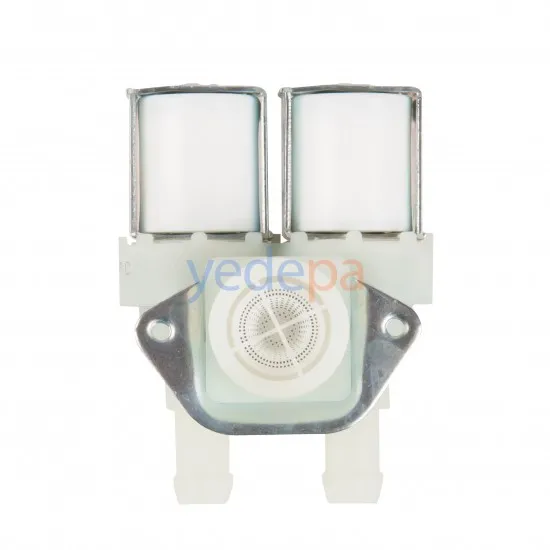 Çamaşır Makinası İkili Su Giriş Vanası 90° Metal Braketli 10,50 mm