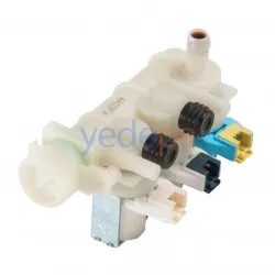 Çamaşır Makinesi Üçlü Su Giriş Ventil Vanası - 180° Plastik Bağlantılı Geçmeli Grup Soketli - TP Reflex