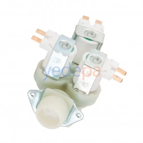 Çamaşır Makinesi Üçlü Su Giriş Ventil Vanası - 90 Metal Bağlantılı 10.5mm - TP Reflex