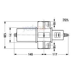 Danfoss 003F1240 WVFX 40 Su Basınç Regülatörü 1 1/2" G, 11 m³/h Kv, 4-17 bar