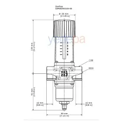 Danfoss 003N3105 WVFX 20 Su Basınç Regülatörü 3/4" G, 3.4 m³/h Kv, 4-23 bar