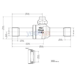 Danfoss 009L7026 GBC 28S 1 1/8" ODF Küresel Vana, 62.25 m³/h Kv, 45 bar