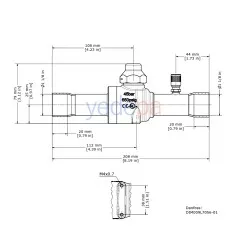 Danfoss 009L7056 GBC 28S 1 1/8" ODF Küresel Vana – Schrader Valfli, 62.25 m³/h Kv, 45 bar