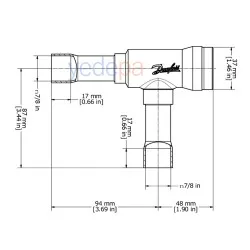 Danfoss 020-1020 NRV 22S 7/8" ODF Köşe Tip Kaynaklı Çekvalf – Açılı Yapı, 8.5 m³/h Kv, 46 bar