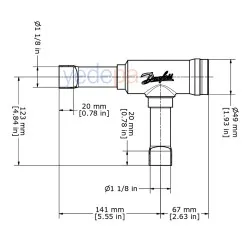 Danfoss 020-1021 NRV 28S 1 1/8" ODF Köşe Tip Kaynaklı Çekvalf – 16.5 m³/h Kv, 46 bar