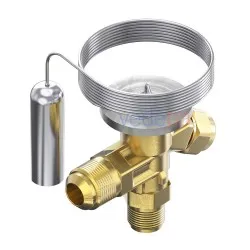 Danfoss T2 Termostatik Genleşme Valfi (068Z3400) – 3/8" x 1/2" Rakor Bağlantılı, R404A/R507A Uyumlu