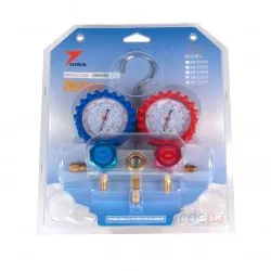 İki Valfli Manifold Manometre Saat Ø60 Hortumlu Set R22, R134a, R404a ve R410a