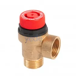 Kombi Emniyet Ventili 3 Bar 1/2" Erkek - 1/2" Dişi Rakorlu