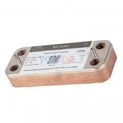 Kombi Plakalı Eşanjör - 190 mm, 12 Plaka, Vida Aralığı 148 mm - Tiberis, Protherm, Ariston Uyumlu