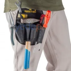 Perfect-Bag B001 Kemere Takılan Bel Alet Çantası – Su Geçirmez PVC Kaplı, 25x18 cm