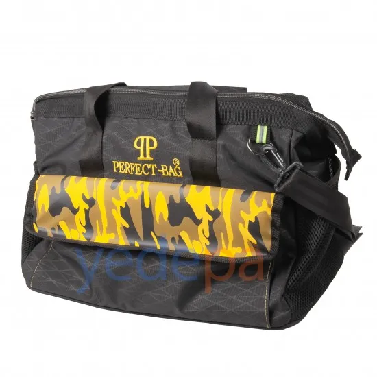 Perfect-Bag T001 17,5 İnç Kumaş El Alet Çantası – 44x22x29 cm, Su Geçirmez PVC Kaplı, 24 Bölmeli