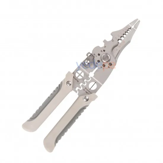 Profesyonel Çok Fonksiyonlu Kablo Sıyırma ve Kesme Pensesi - Yüksek Karbon Çelik, İzoleli Sap, Hassas Ayar Mekanizması