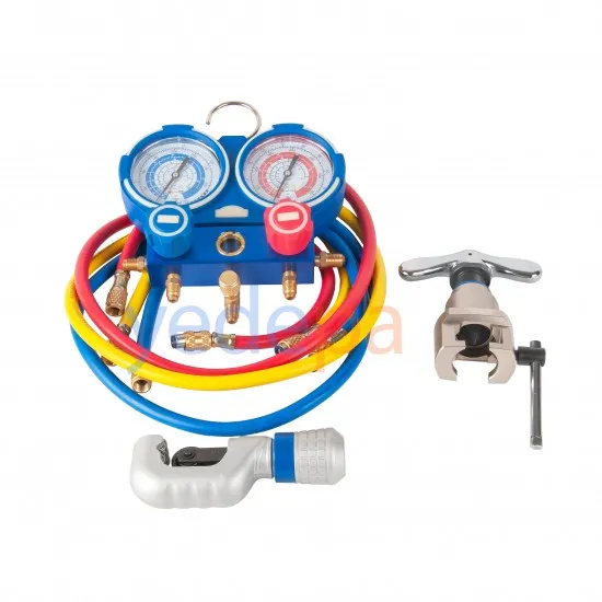 SVP115 Mini Vakum Pompası, HVAC Şarj Seti – Manifold, Havşa Açma, Boru Kesme, Genişletme, Hortum ve Çapak Alma Tam Set