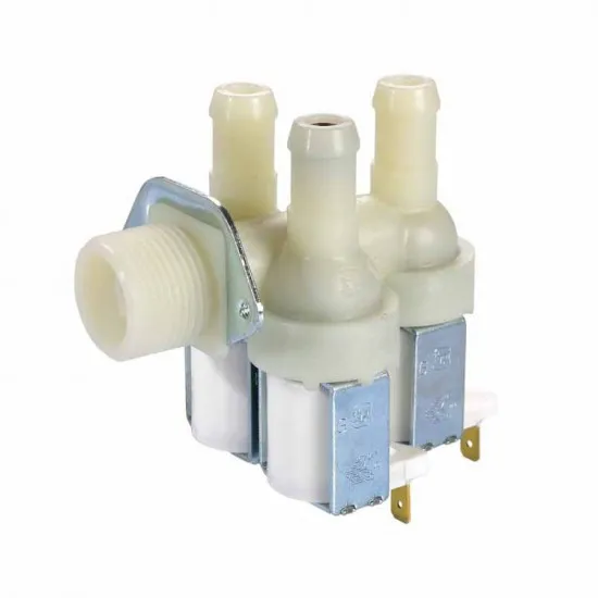 Çamaşır Makinası Üçlü Su Giriş Vanası 90° Metal Braketli 13 mm